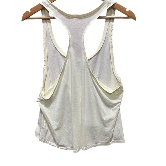 Victoria's Secret Womens Size XL Racerback Pale Yellow Floral Tank Top - Picture 5 of 5